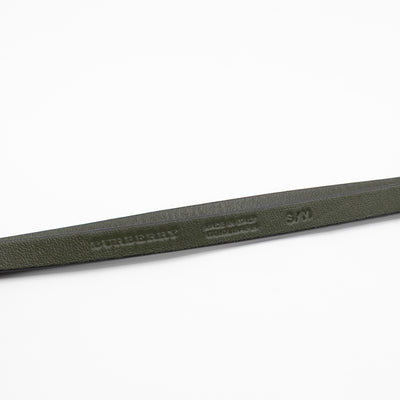 Grommet Detail Lambskin Belt Dark Olive
