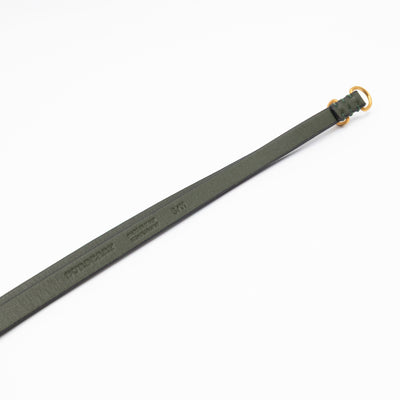 Grommet Detail Lambskin Belt Dark Olive