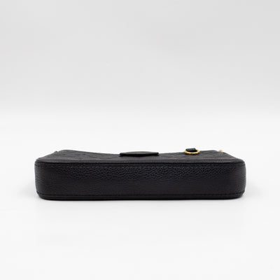 Easy Pouch On Strap Black Monogram Empreinte