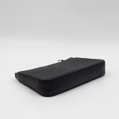 Easy Pouch On Strap Black Monogram Empreinte