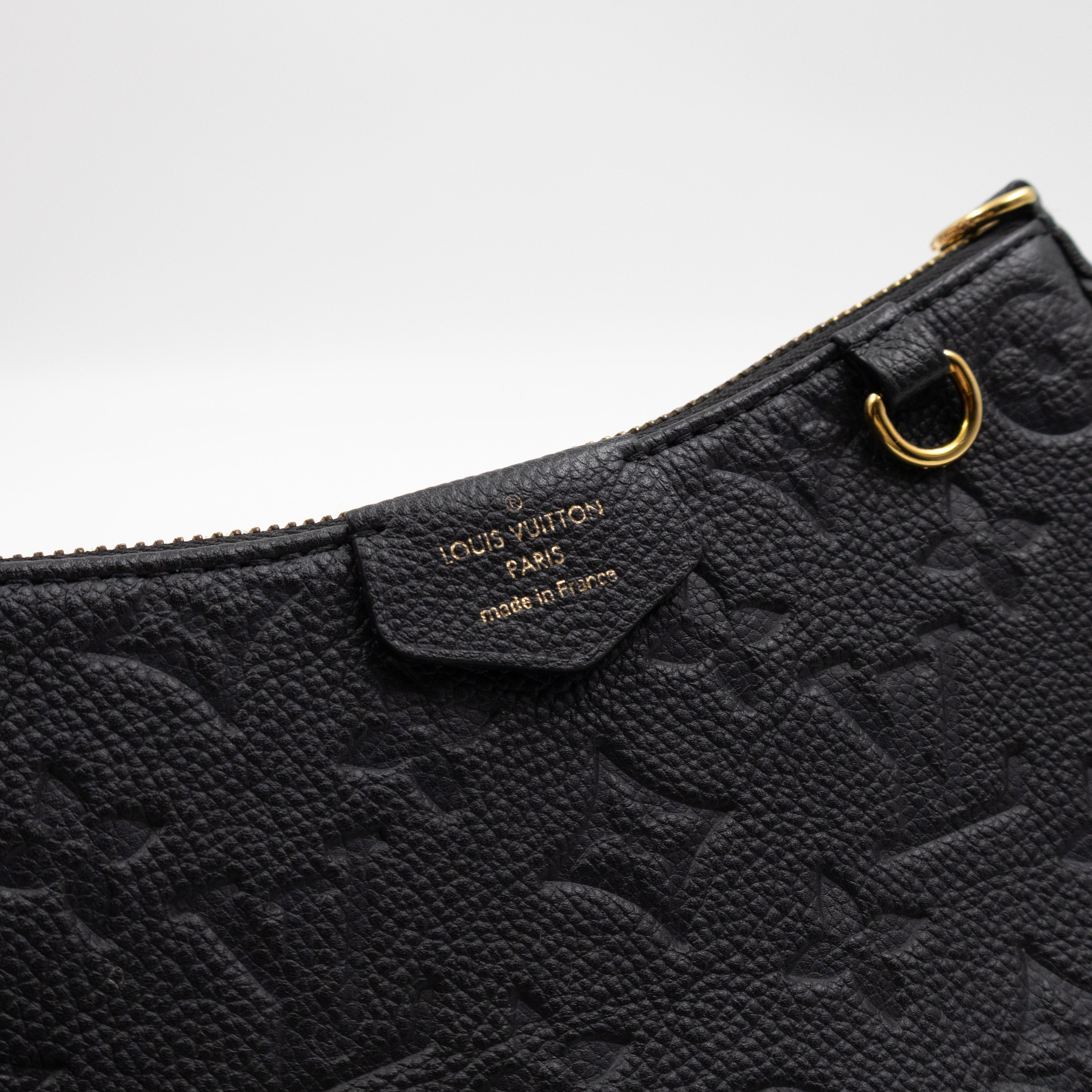 Easy Pouch On Strap Black Monogram Empreinte