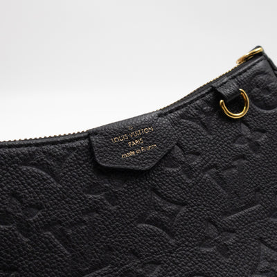 Easy Pouch On Strap Black Monogram Empreinte