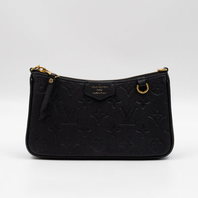 Easy Pouch On Strap Black Monogram Empreinte