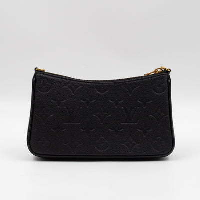 Easy Pouch On Strap Black Monogram Empreinte