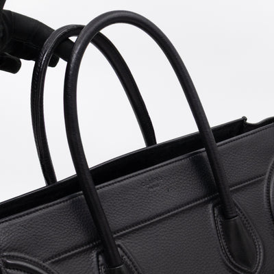 Phantom Medium Luggage Black Leather