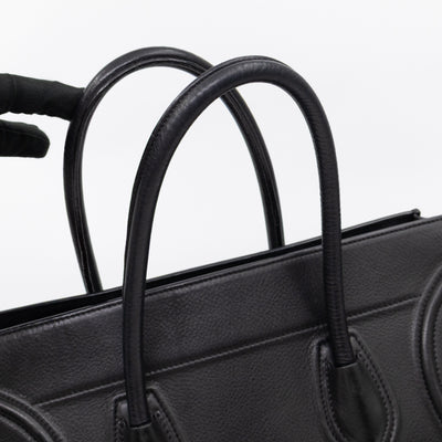 Phantom Medium Luggage Black Leather