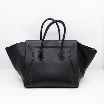 Phantom Medium Luggage Black Leather
