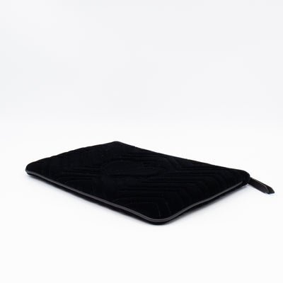 GG Marmont Zip Pouch Black Velvet