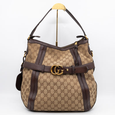 GG Running Hobo Bag Brown