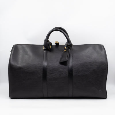 Keepall 50 Black Epi Leather