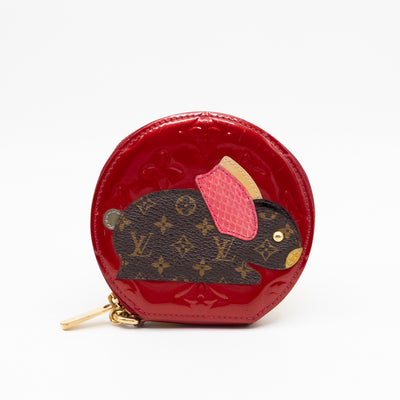 Coin Purse Animaux Red Vernis