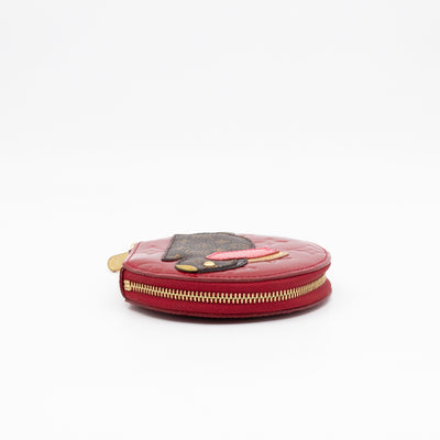 Coin Purse Animaux Red Vernis