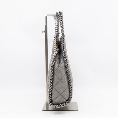 Falabella Mini Tote Grey Quilted Faux Leather