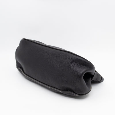 Darryl Clutch Black Grained Leather