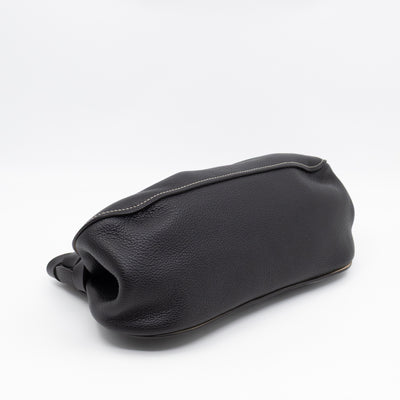 Darryl Clutch Black Grained Leather
