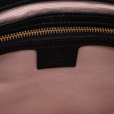 Arli Medium Flap Shoulder Bag Black Studded Suede