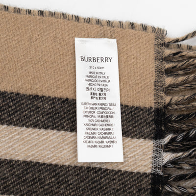 Wide Reversible EKD Cashmere Scarf Archive Beige