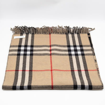 Wide Reversible EKD Cashmere Scarf Archive Beige