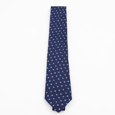 Dancing Hearts Tie Blue
