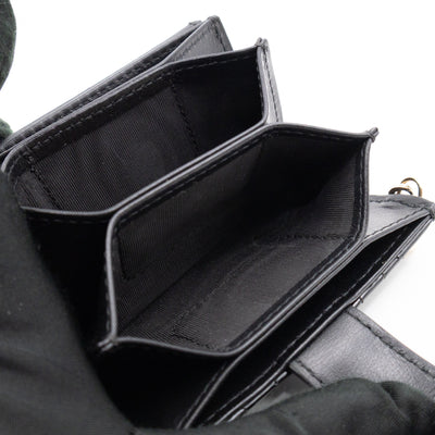Lady Dior Jasmine Card Holder Black Patent Leather