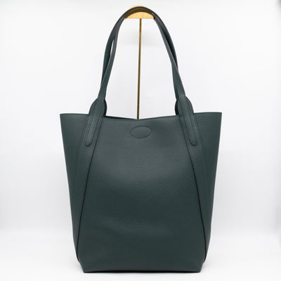North South Bayswater Tote Mulberry Green Heavy Grain Leather