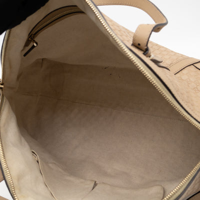 Nice Top Handle Bag Beige Microguccissima Leather