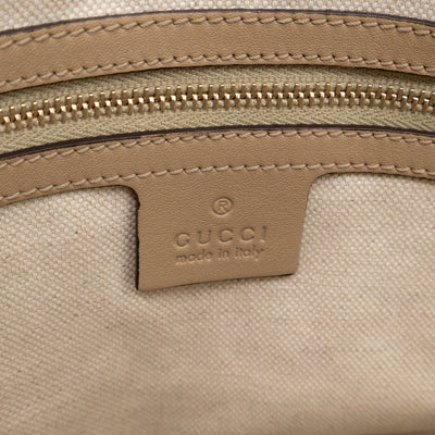 Nice Top Handle Bag Beige Microguccissima Leather