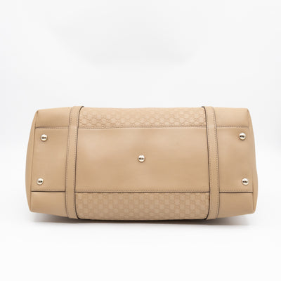 Nice Top Handle Bag Beige Microguccissima Leather