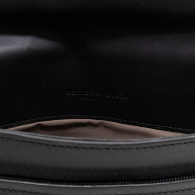 Document Case Black Intrecciato Leather