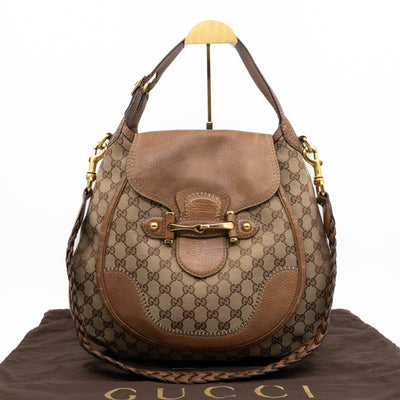 New Pelham Hobo Bag GG Canvas Brown