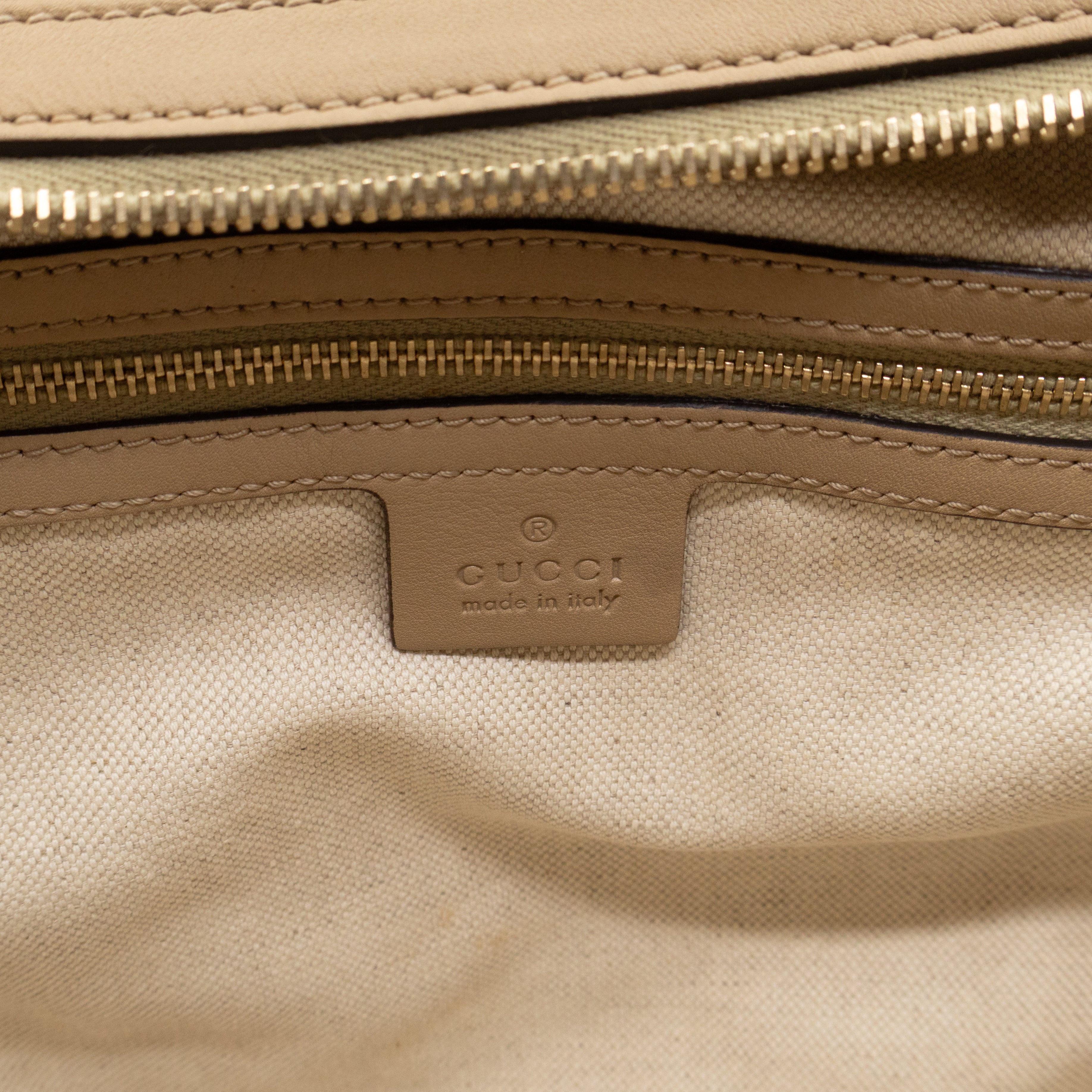 Nice Hobo Bag Beige Microguccissima Leather