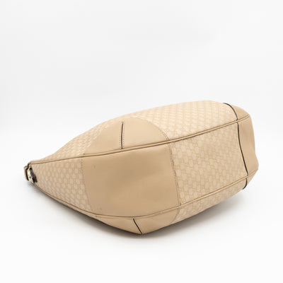 Nice Hobo Bag Beige Microguccissima Leather