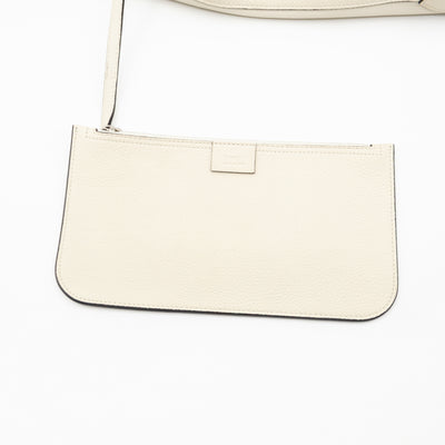 Jackie Large Hobo Bag White Leather