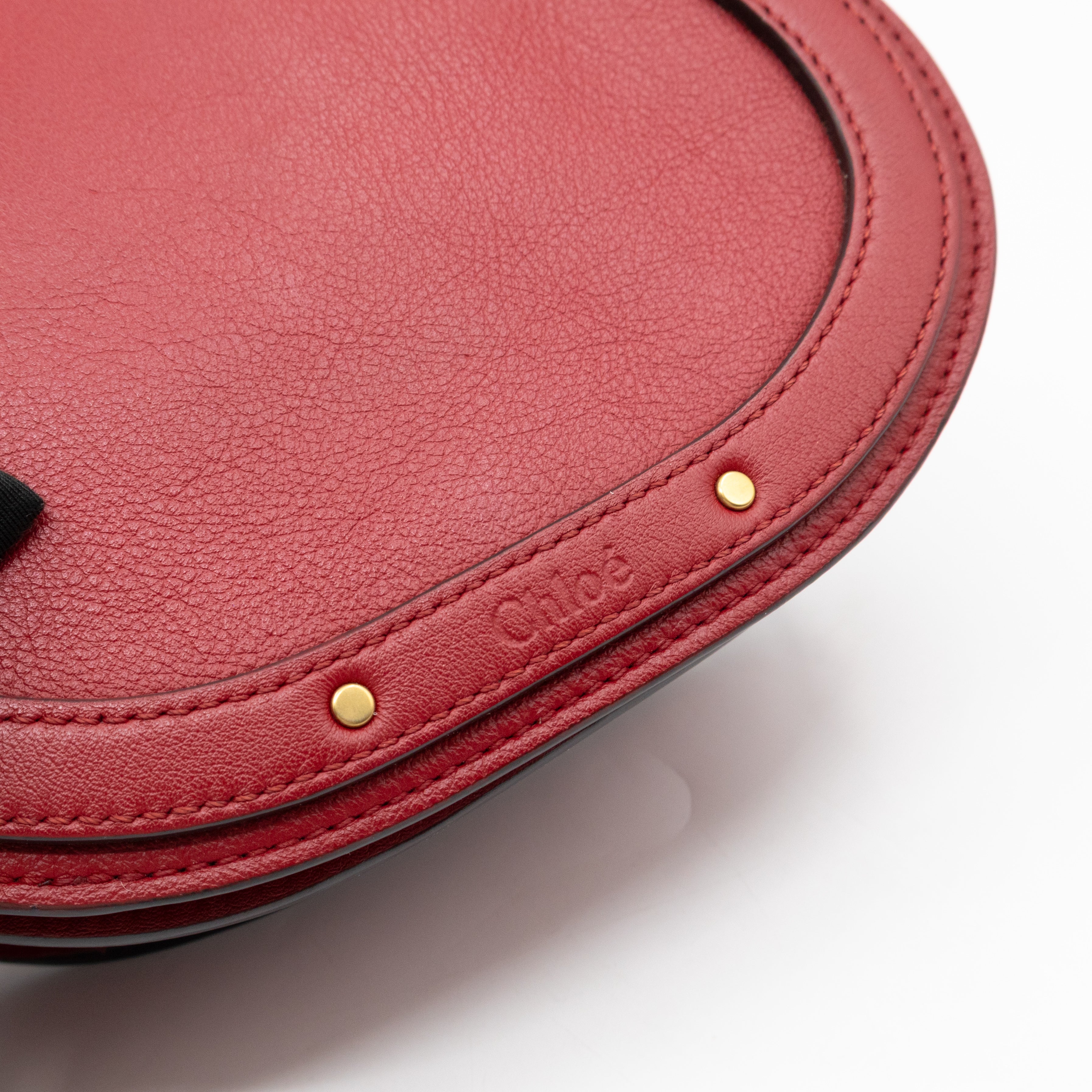 Small Nile Bracelet Bag Red Leather