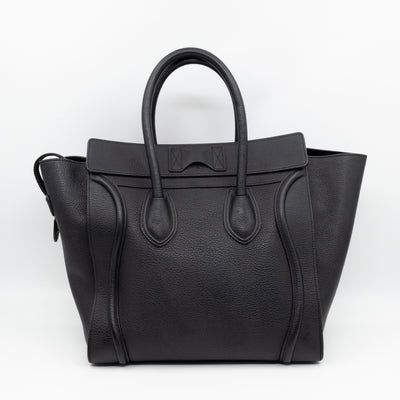 Mini Luggage Black Leather