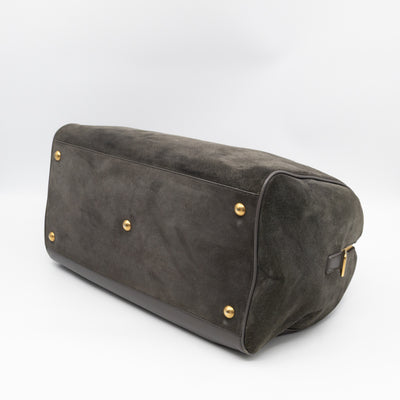 Classic Duffle 12 Bag Grey Suede & Leather
