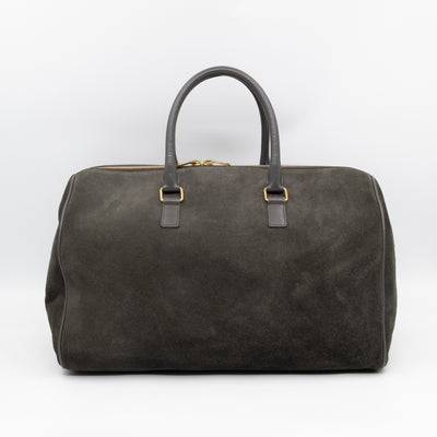 Classic Duffle 12 Bag Grey Suede & Leather