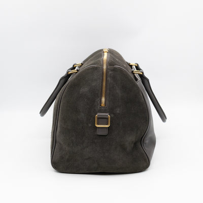 Classic Duffle 12 Bag Grey Suede & Leather