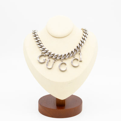 Gucci Script Choker Palladium