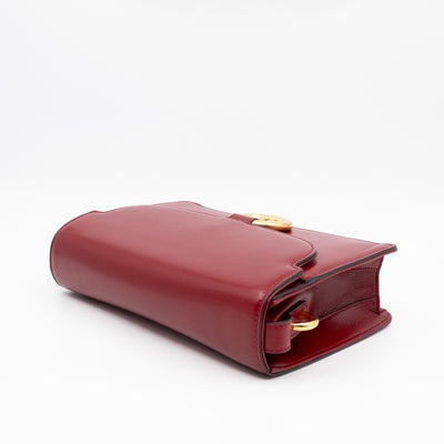 GG Ring Small Shoulder Bag Red Leather