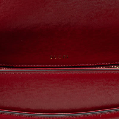 GG Ring Small Shoulder Bag Red Leather