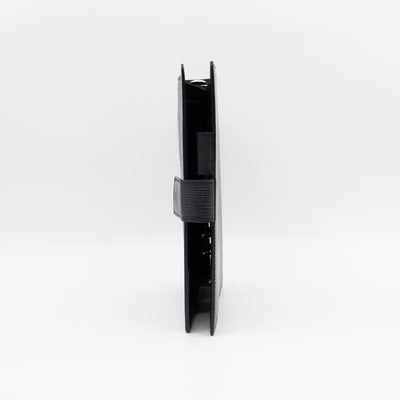 Large Ring Agenda Cover Black Epi Leather