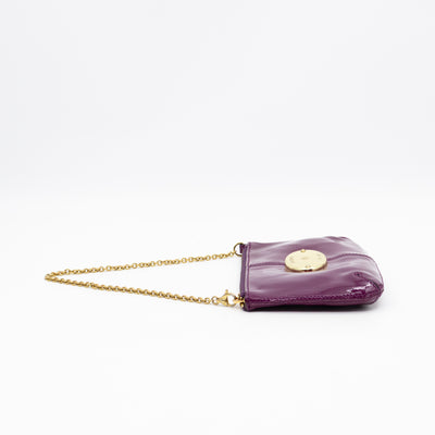 Mini Charlie Pouch Purple Patent Leather
