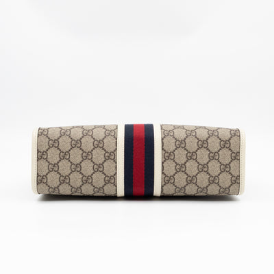 Ophidia Toiletry Case GG Supreme White Leather
