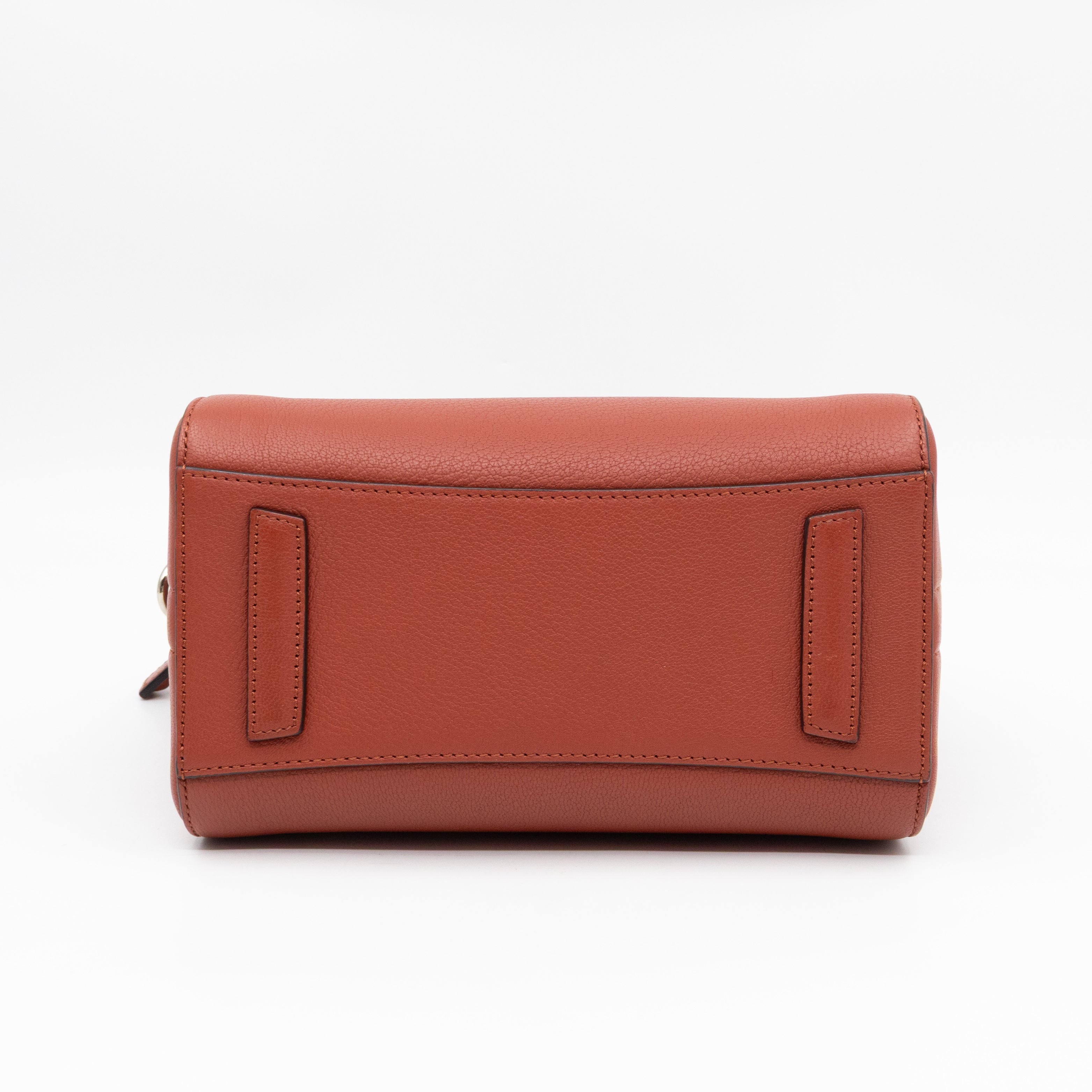 Antigona Mini Paprika Grained Leather