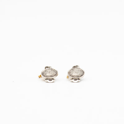 Coco Coin CC Dangle Clip-on Earrings Silver Gold