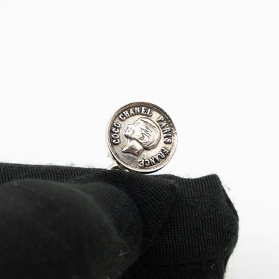 Coco Coin CC Dangle Clip-on Earrings Silver Gold