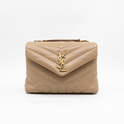 Loulou Small Beige Leather