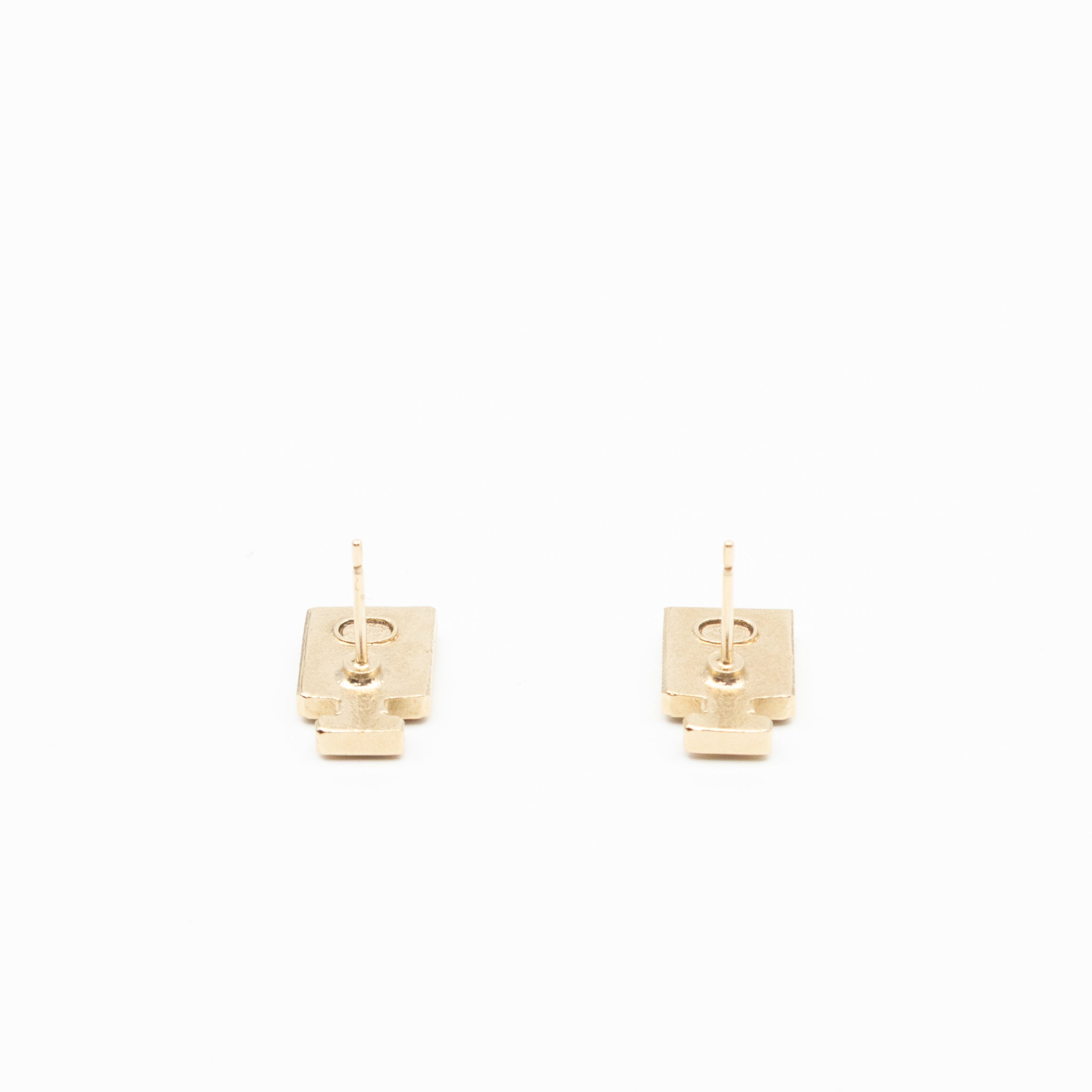 No 5 Perfume Bottle Gold Earrings