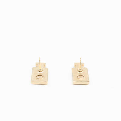 No 5 Perfume Bottle Gold Earrings